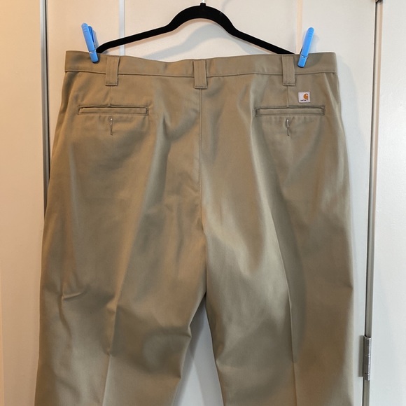 Carhartt Mens Khaki Pants - Size 42 Waist - Picture 3 of 9